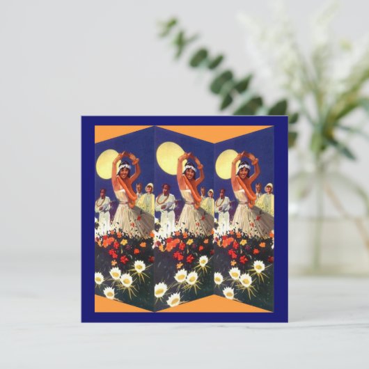 LUAU HULA DANCE PARTY INVITATION ~EZ TO CUSTOMIZE! KAART (Staand voorkant)