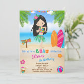 Luau invitation à l'anniversaire Luau invitation A (Debout devant)