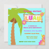 Luau Invitation Blue (Devant)