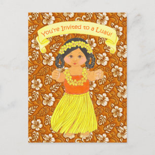 Luau Invitation Kaarten ~ Hawaii Hula Party
