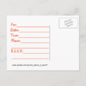 Luau Invitation Kaarten ~ Hawaii Hula Party (Achterkant)