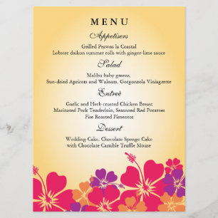 Luau / Menu Mariage hawaïen