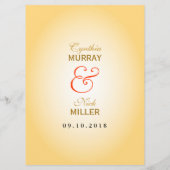 Luau / Menu Mariage hawaïen (Dos)