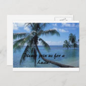 Luau nodig uitnodiging briefkaart (Voorkant / Achterkant)