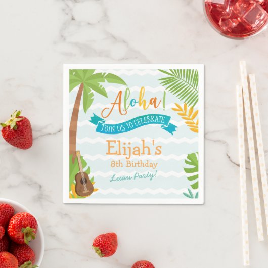 Luau Paper Napkins Servet (Insitu)