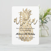 luau party gouden anananas kaart (Staand voorkant)