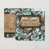 Luau Party Invitation Dolphin Beach Wedding Blue Kaart (Voorkant / Achterkant)
