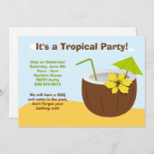 Luau Party Invitation Kaart (Voorkant / Achterkant)