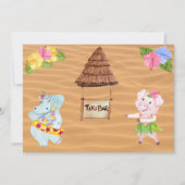 Luau Party Invitation Kaart (Achterkant)