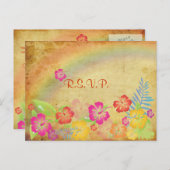  Luau RSVP briefkaarten, voor 5x7 uitnodigingen (Voorkant / Achterkant)