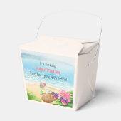 Luau Summer Beach Funny My Time Baby shower Bedankdoosjes (Voorkant Zijde)