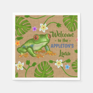 Luau Summer Party Tropical Frog Hawaiian Beach Fun Servet