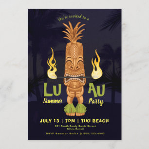 Luau Summer Tiki Verjaardag Evenementenfeest Uitno Kaart