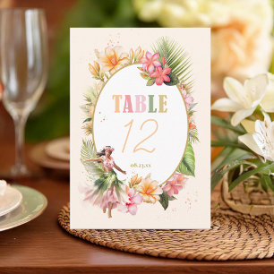 Luau Sweet sixteen Hula Numéro de table ID1092
