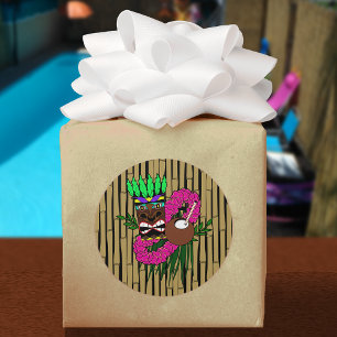 Luau Thema Ronde Sticker