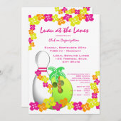 Luau Theme Bowling Kaart (Voorkant / Achterkant)