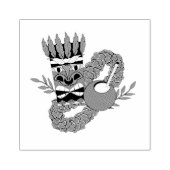 Luau Theme Rubberstempel (Afrduk)
