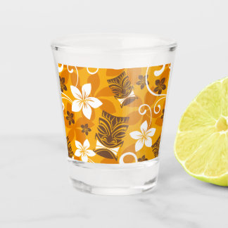 LUAU TIKI-Patroon in oranje Shot Glas