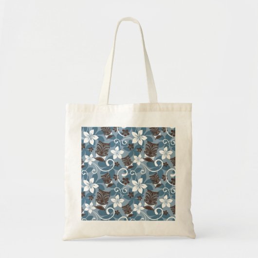 LUAU TIKI PATTERN (BLAUW) TOTE BAG (Voorkant)