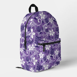 LUAU TIKI PATTERN (PAARSE) BEDRUKTE RUGZAK