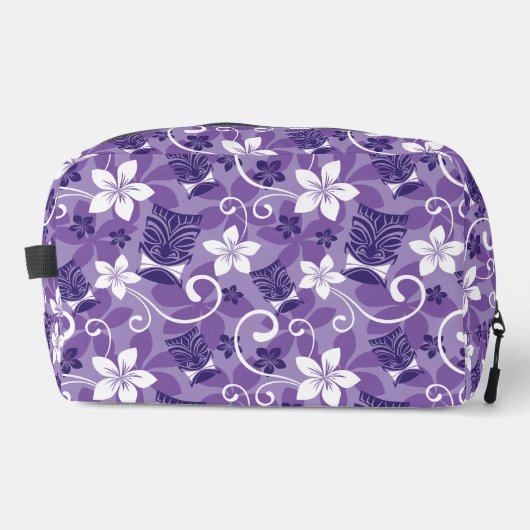 LUAU TIKI PATTERN (PURPLE) DOPP KIT TOILETTASJE (Voorkant)