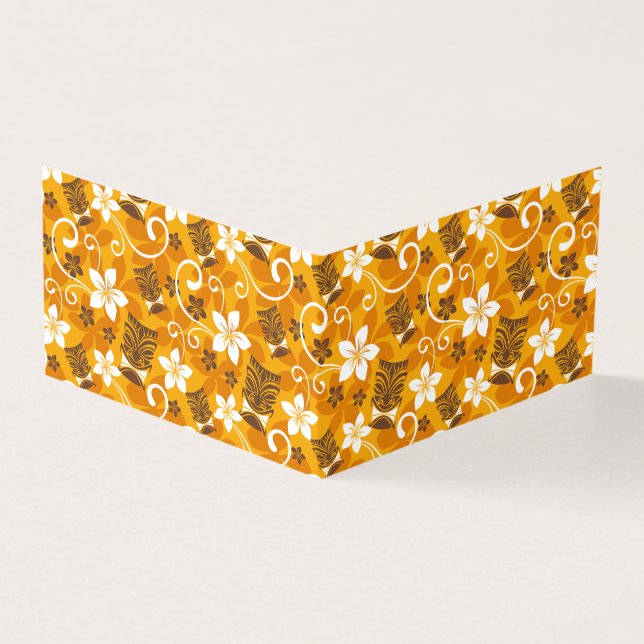 LUAU TIKI PATTERN (SINAASAPPEL) KAART (Buitenkant)