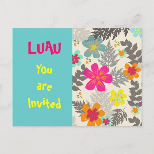 Luau Time party call briefkaart (Voorkant)