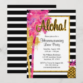 Luau tropical barre des invitations de partie de (Devant / Derrière)