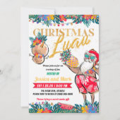 Luau Tropical Christmas Party Invitation Card (Devant)