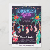 Luau Tropical Christmas Party Invitation Card (Devant)