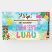Luau Tropical Theme Spandoek (Horizontaal)