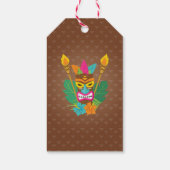 Luau Tropical Tiki Favor Cadeau Label Cadeaulabel (Achterkant)