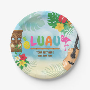 Luau Tropisch thema Papieren Bordje