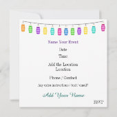 Luau uitnodiging / strand bruiloft feest (Achterkant)