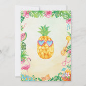 Luau Verjaardag Uitnodiging Hawaïaanse Tropische P (Achterkant)