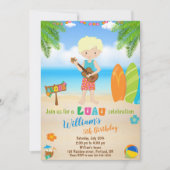 Luau verjaardagsuitnodiging Hawaiian uitnodiging (Voorkant)