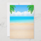 Luau verjaardagsuitnodiging Tropisch strandfeest m Kaart (Achterkant)