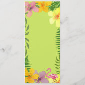 Luau-verlovingsfeest Tropisch Menu (Achterkant)