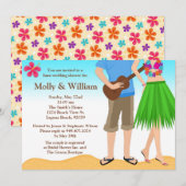 Luau Wedding Shower-uitnodiging Kaart (Voorkant / Achterkant)