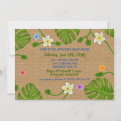 Luau Zomerfeest Tropische Kikker Hawaiian Beach Fu Kaart (Achterkant)