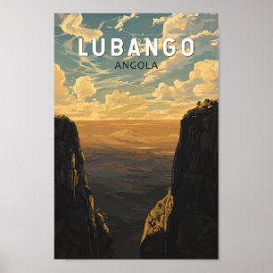 Lubango Angola Travel Art Vintage Poster