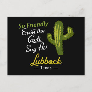 Lubbock Cactus Funny Retro Briefkaart