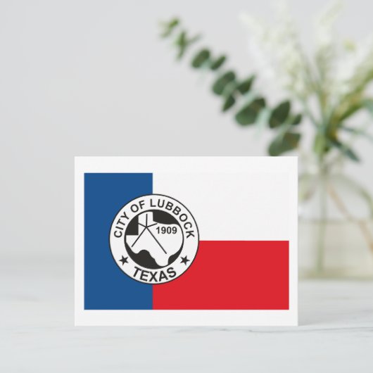 Lubbock Flag Briefkaart (Staand voorkant)