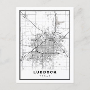 Lubbock Map Feestdagenkaart