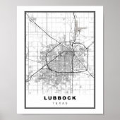 Lubbock Map Poster (Voorkant)