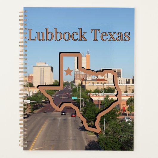 Lubbock Texas Map pictogram Agenda Planner (Voorkant)