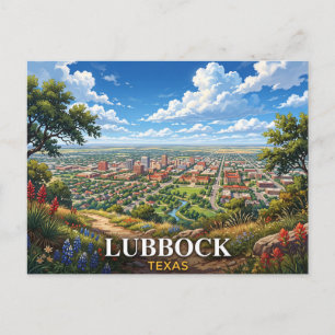 Lubbock Texas Reizen Briefkaart