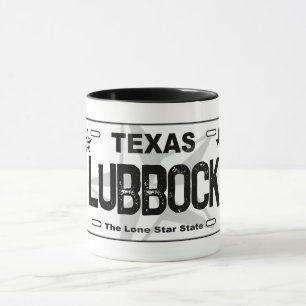 Lubbock Texas zwarte licentie bord mok