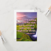 Luc 12:2 KJV Bible Verse Pic Appartement Carte de (Devant/Arrière en situation)