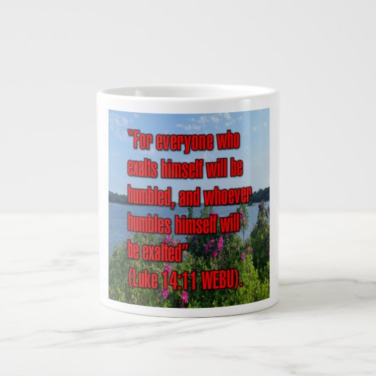 Luc 14:11 WEBU Mug (Devant)